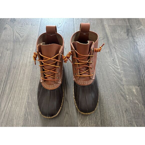 L.L. Bean Duck Boot 6" Ankle Women's 7 Leather Shoe Nearly New Cond. Worn ONCE! - Picture 2 of 9